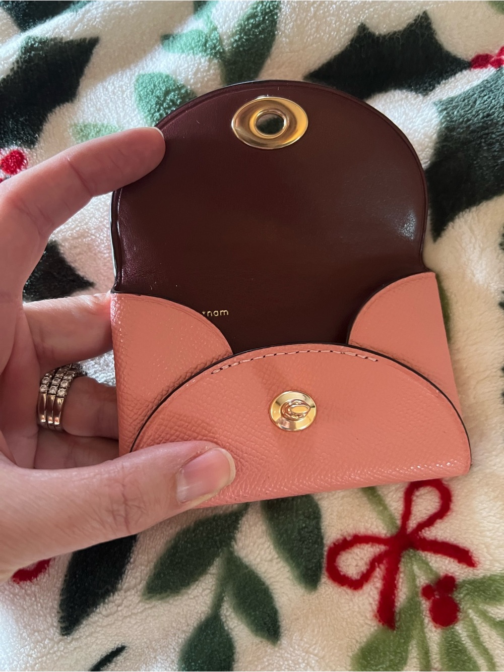 Coach Pink Leather Turn Lock Card Holder NWOTS! - Picture 7 of 8